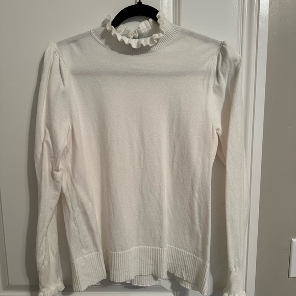 Cece mock neck ruffle trim sweater - Picture 3 of 3